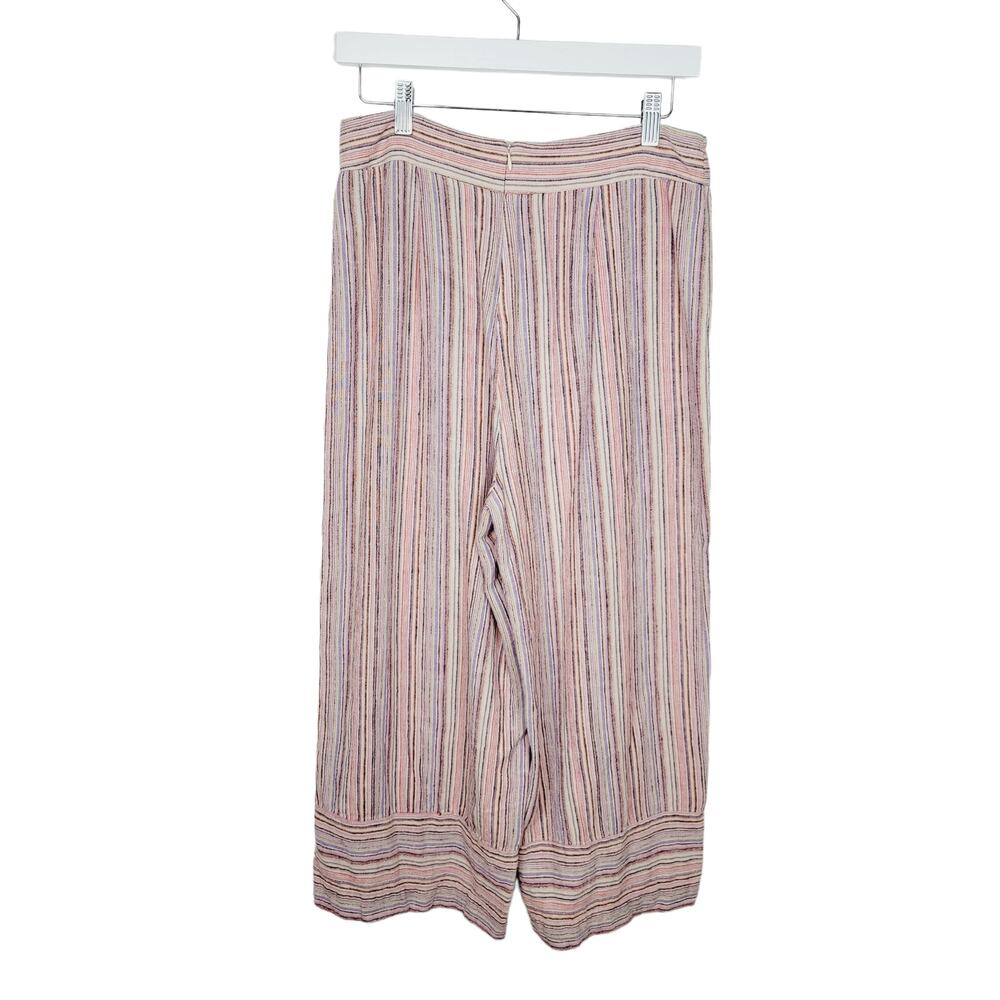 FOREVER 21 Linen Blend Wide Leg Crop Pants - Size L - Picture 5 of 7
